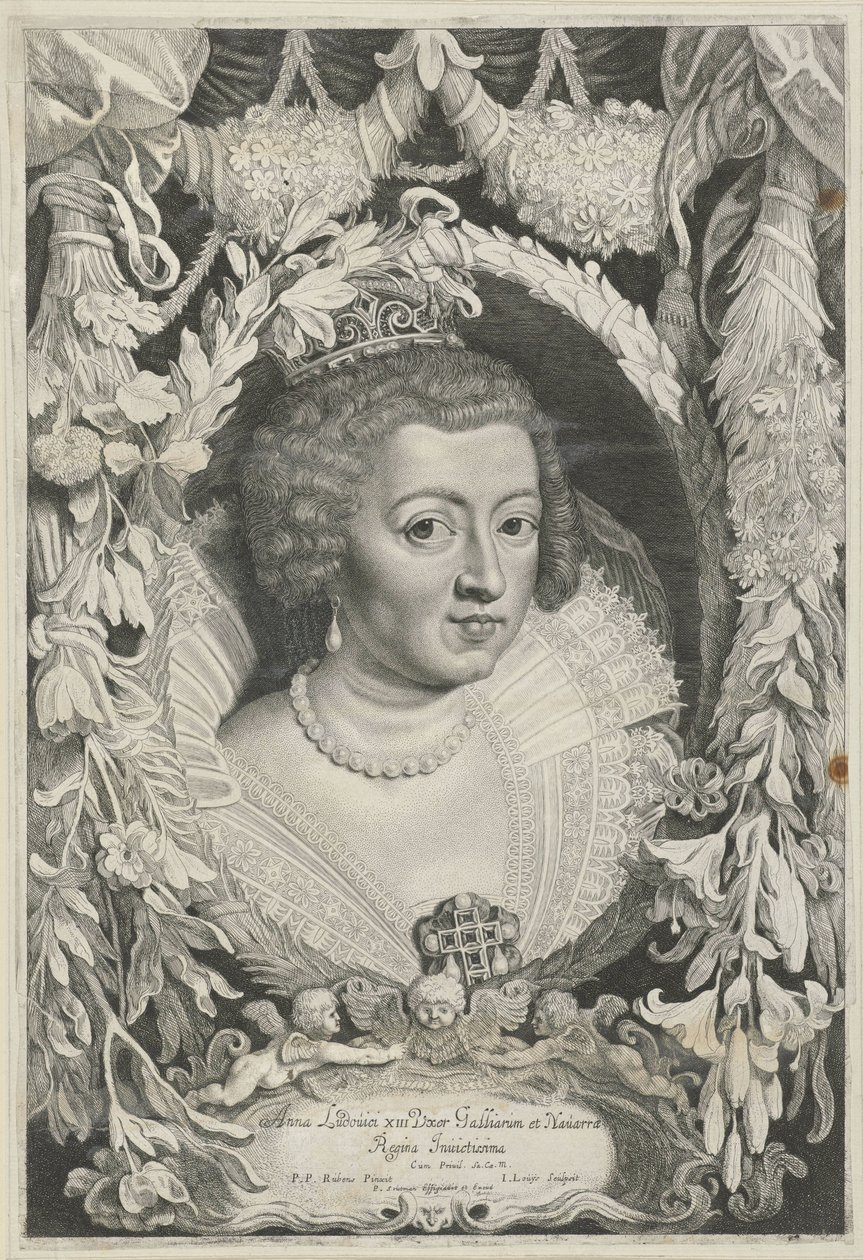 Portret van Anna van Oostenrijk فرديناند الثاني [الولايات المتحدة] والثالث [الولايات المتحدة] أباطرة بيت النمسا (عنوان السلسلة) بواسطة جاكوب لويز