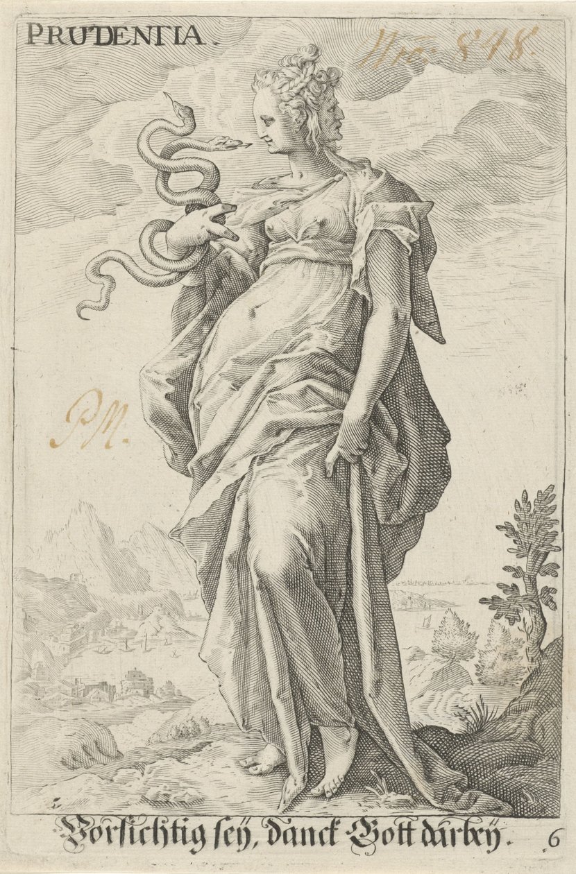 الحذر (برودينتيا) Prudentia (العنوان على الكائن) بواسطة يعقوب ماثام (منسوب إلى)