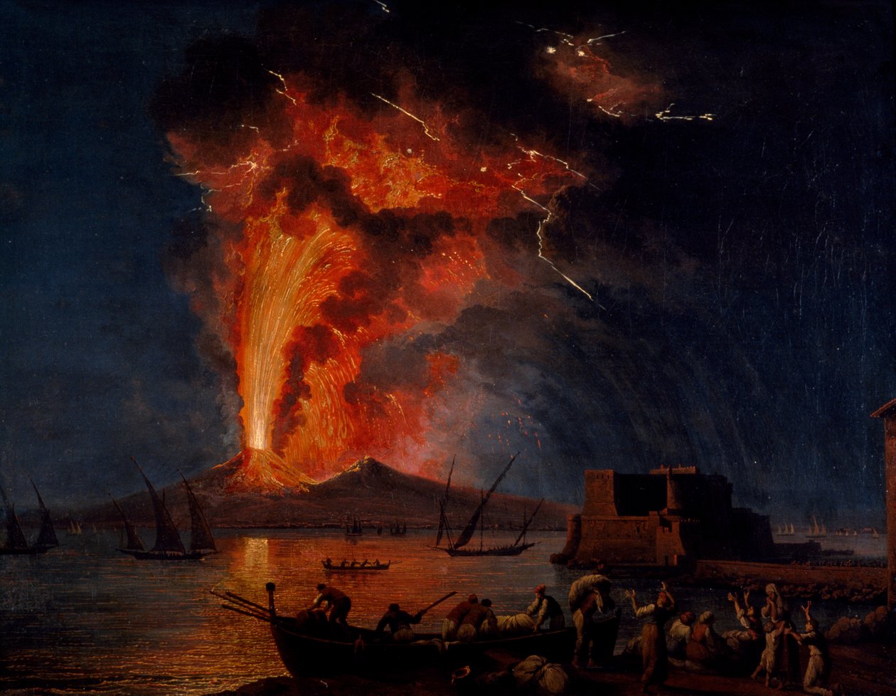 Eruption of Vesuvius بواسطة جاكوب فيليب هاكيرت