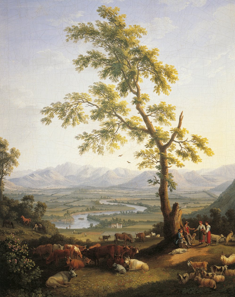 Spring, view of Volturno and Matese (oil on canvas) بواسطة جاكوب فيليب هاكيرت