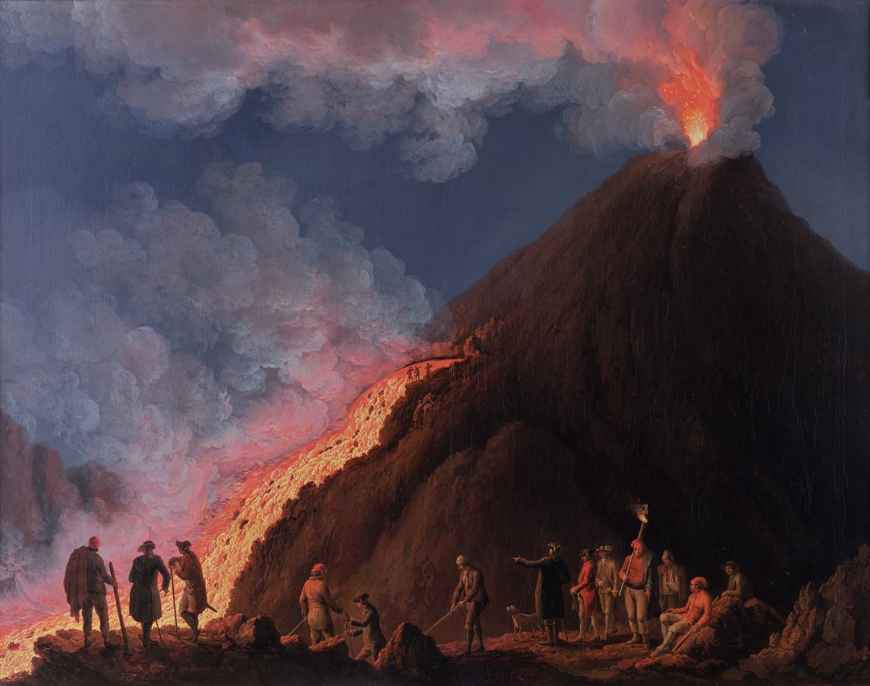 ثوران جبل فيزوف عام 1774 بواسطة جاكوب فيليب هاكيرت