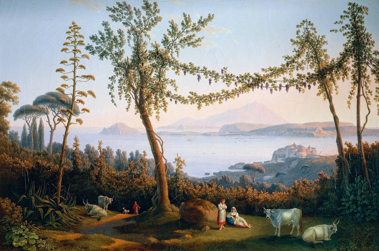 The Gulf of Pozzuoli, by Jacob Philipp Hackert بواسطة جاكوب فيليب هاكيرت