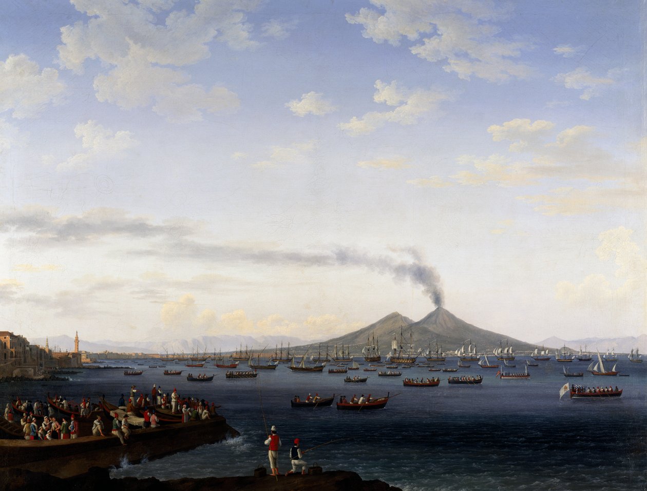 The return of the fleet from Algeria to the Bay of Naples بواسطة جاكوب فيليب هاكيرت
