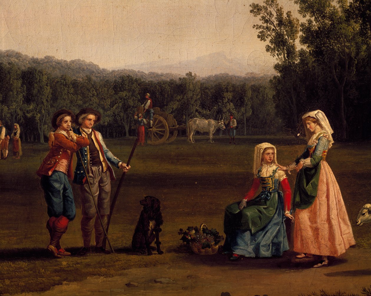 Trip to Caserta royal estates (oil on canvas) بواسطة جاكوب فيليب هاكيرت