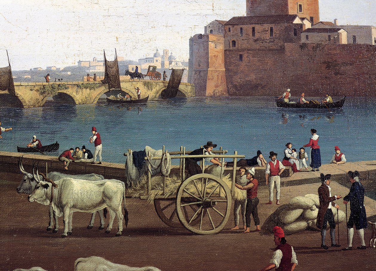 View of port of Trani, by Philippe Hackert (1737-1807) بواسطة جاكوب فيليب هاكيرت