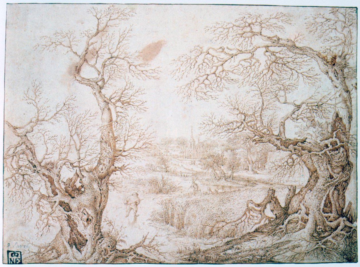 "منظر طبيعي شتوي" ، ج 1565-1602 بواسطة جاكوب سافري آي.