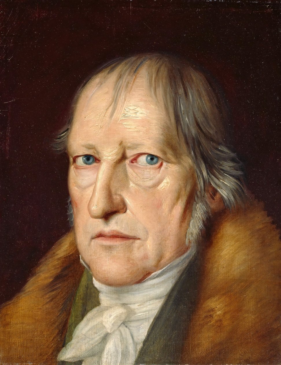 صورة لجورج فيلهلم فريدريش هيجل (1770-1831) ، بواسطة شليزنجر ، جاكوب (1792-1855). زيت على قماش بواسطة يعقوب شليزنجر