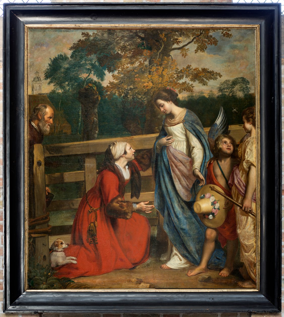 كنيسة الرعية (كنيسة رعية سيدة الزيارة). الداخلية. تلوين. "زيارة ماري إليزابيث". يعقوب الأول من الشرق. بواسطة جاكوب الأصغر فان أوست