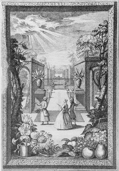 صورة مقدمة من "Catalogus Plantarum" ، نقشها هنري فليتشر (حوالي 1729) ، نشرتها جمعية البستانيين بواسطة يعقوب فان (بعد) Huysum