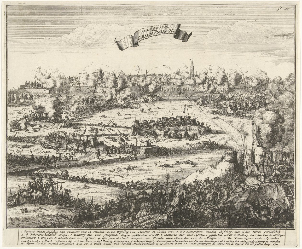 حصار جرونينجن 1672 حصار جرونينجن (العنوان على الكائن) بواسطة جاكوبوس هاروين
