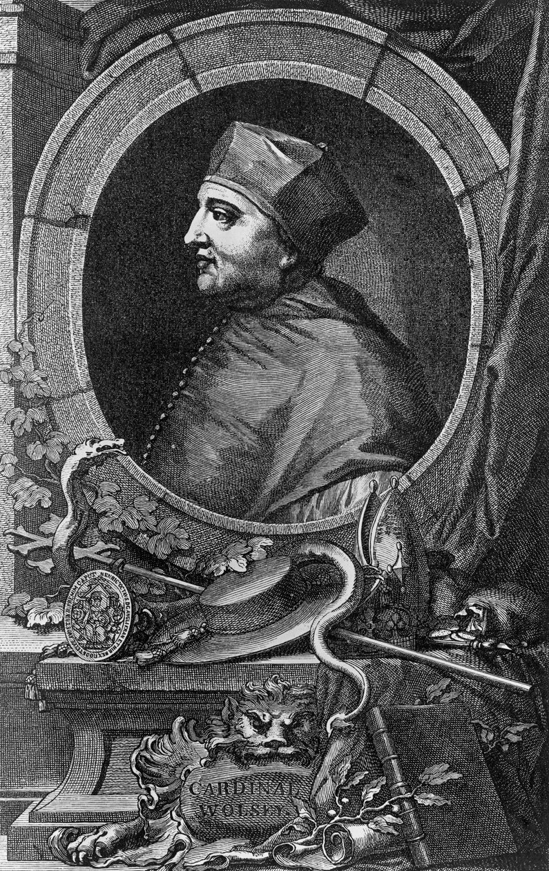 صورة لتوماس وولسي (1478-1530) ، كاردينال ورجل دولة إنجليزي ، نقش بواسطة جاكوبوس هوبراكن (1698-1780) بواسطة يعقوب Houbraken
