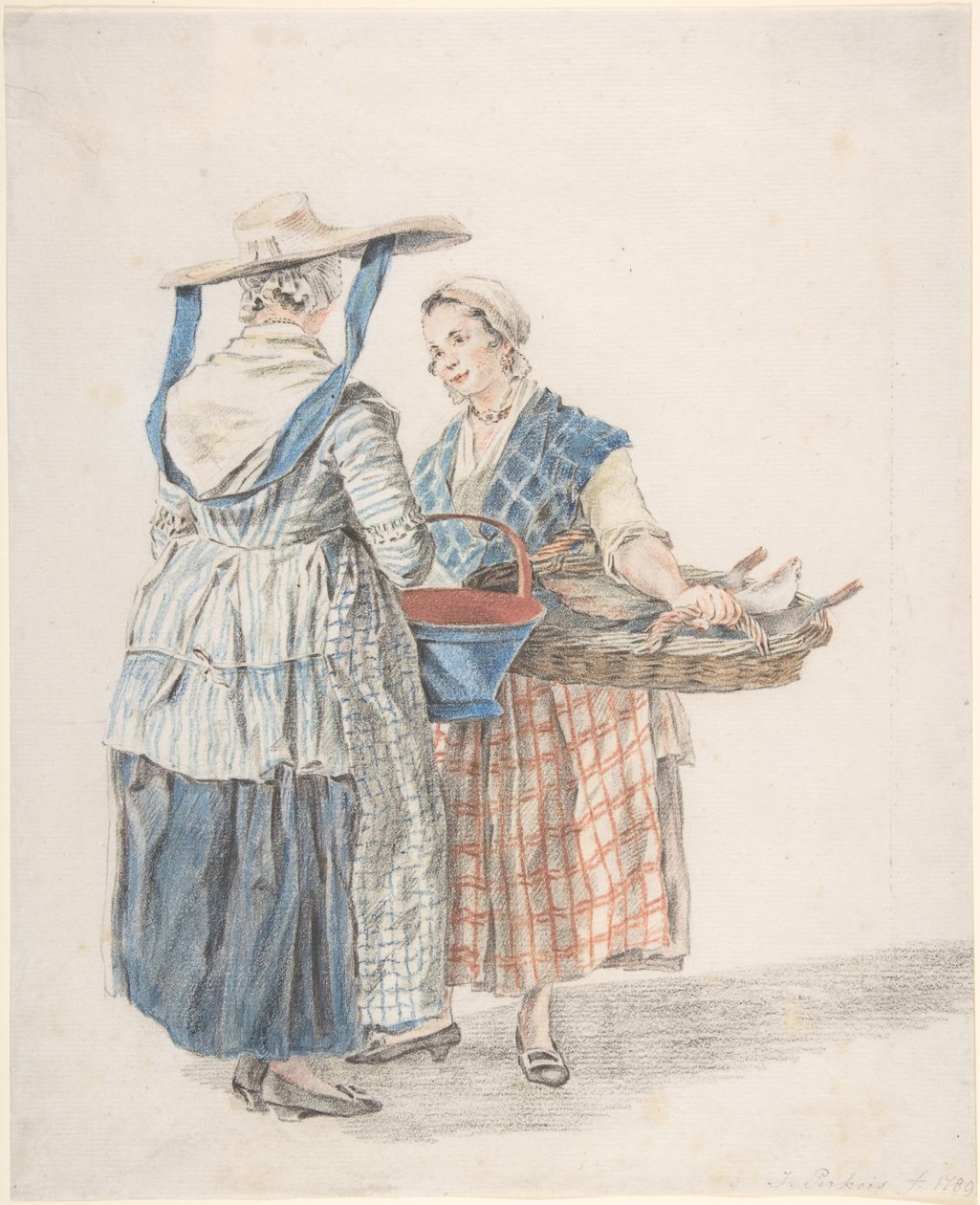 اثنين من نساء السوق ، 1789. بواسطة جاكوبس بيركويس
