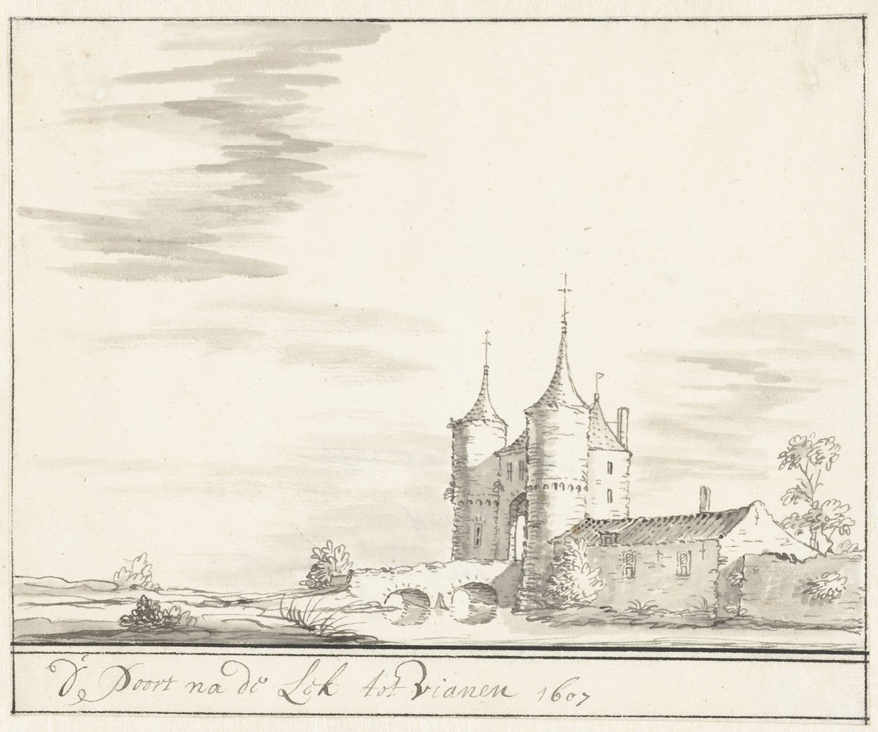 البوابة على ليك في فيانين عام 1607 بواسطة Jacobus Stellingwerff