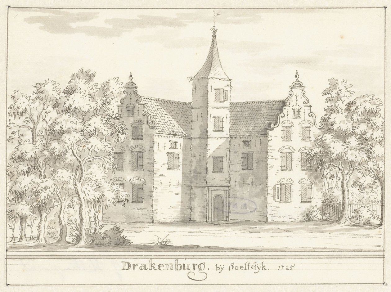 قلعة Drakenburg بالقرب من Soestdijk بواسطة Jacobus Stellingwerff