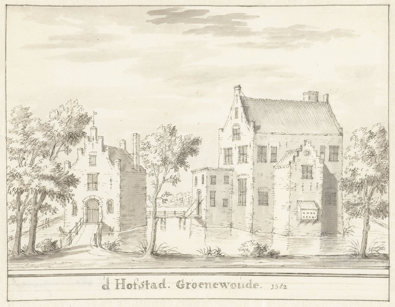 قلعة Groenewoude بالقرب من Woudenberg ، عام 1382 