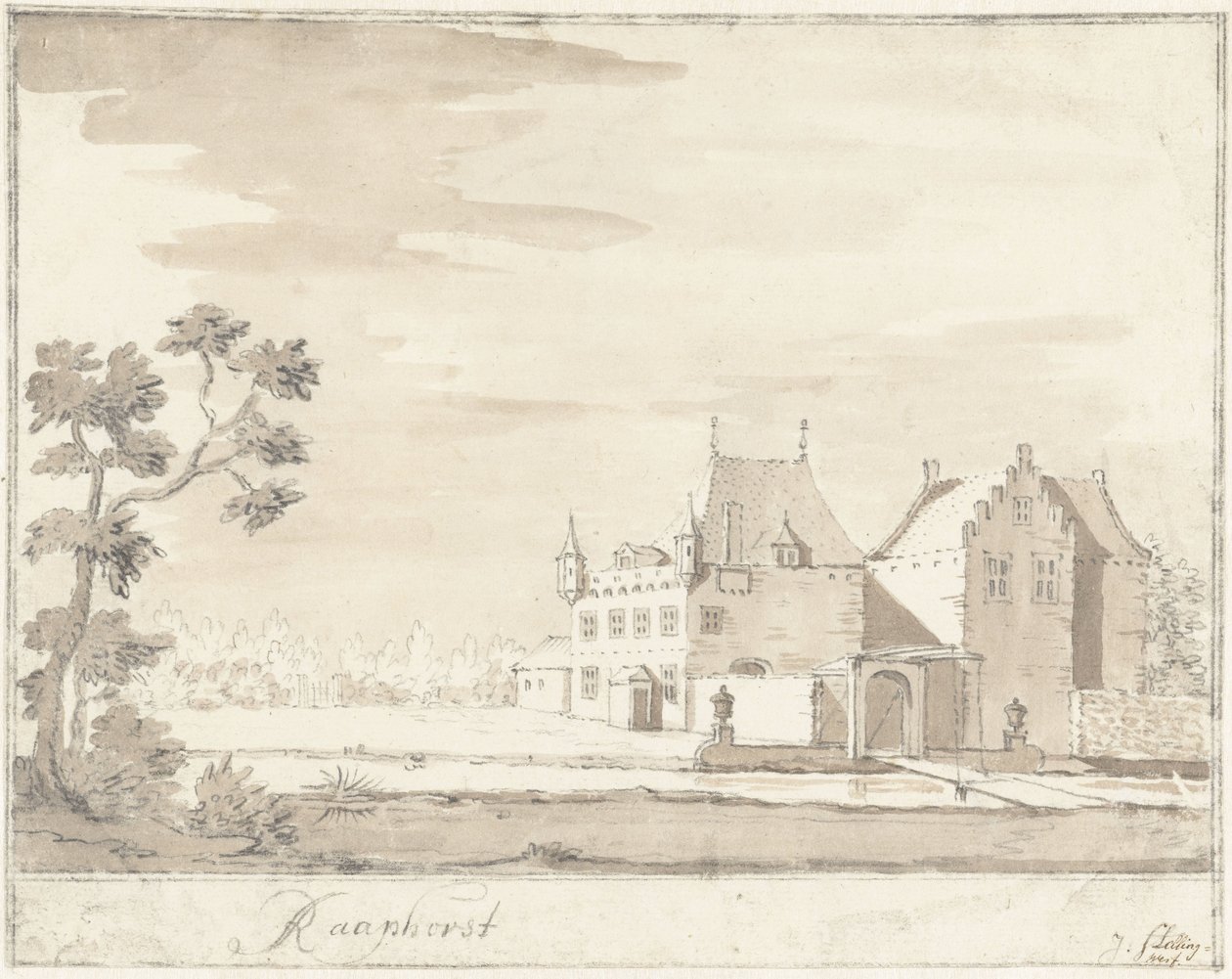 قلعة Raaphorst بالقرب من Wassenaar Raaphorst (العنوان على الكائن) بواسطة Jacobus Stellingwerff