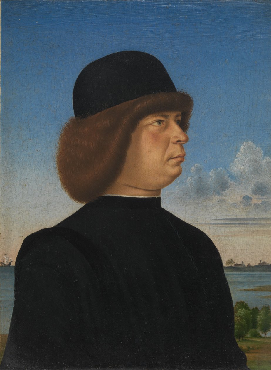 صورة لألفيز كونتاريني ، 1485-95 (زيت على خشب) بواسطة Jacometto (Attr. To) Veneziano