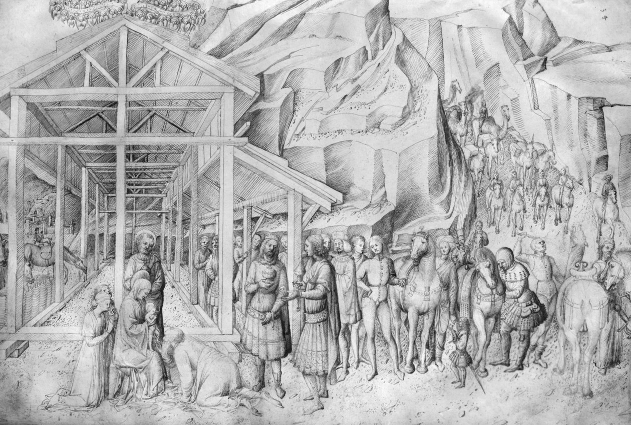 عشق المجوس ، من ألبوم رسومات جاكوبو بيليني (القلم والحبر على الرق) بواسطة جاكوبو بيليني