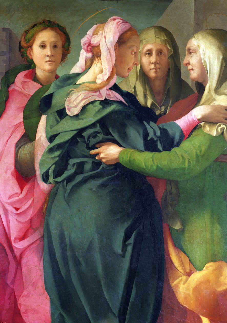الزيارة ، 1528-30 تفاصيل جدارية 60438 بواسطة جاكوبو بونتورمو