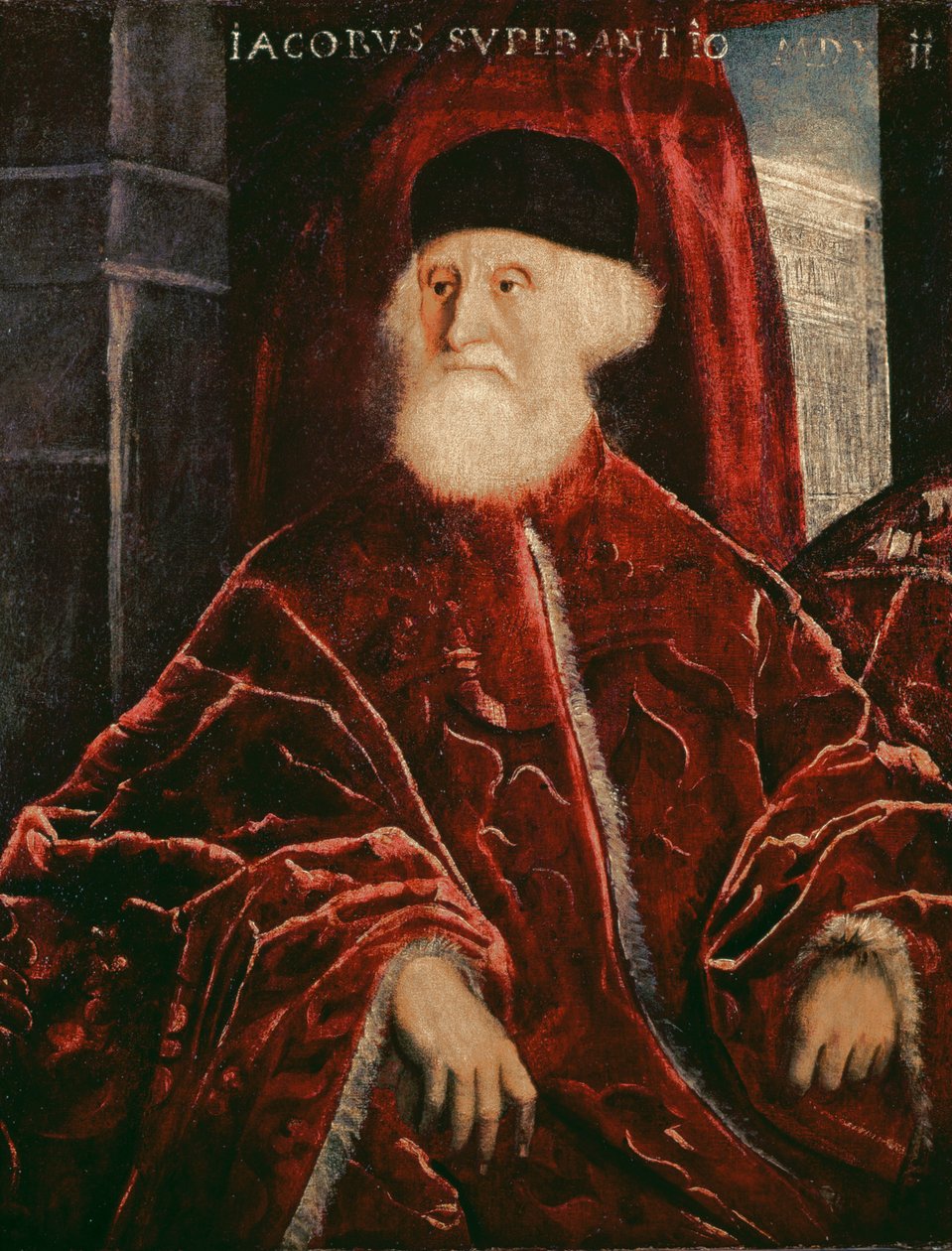 صورة للوكيل جاكوبو سورانزو (1466-1551) 1550 بواسطة جاكوبو روبوستي تينتوريتو