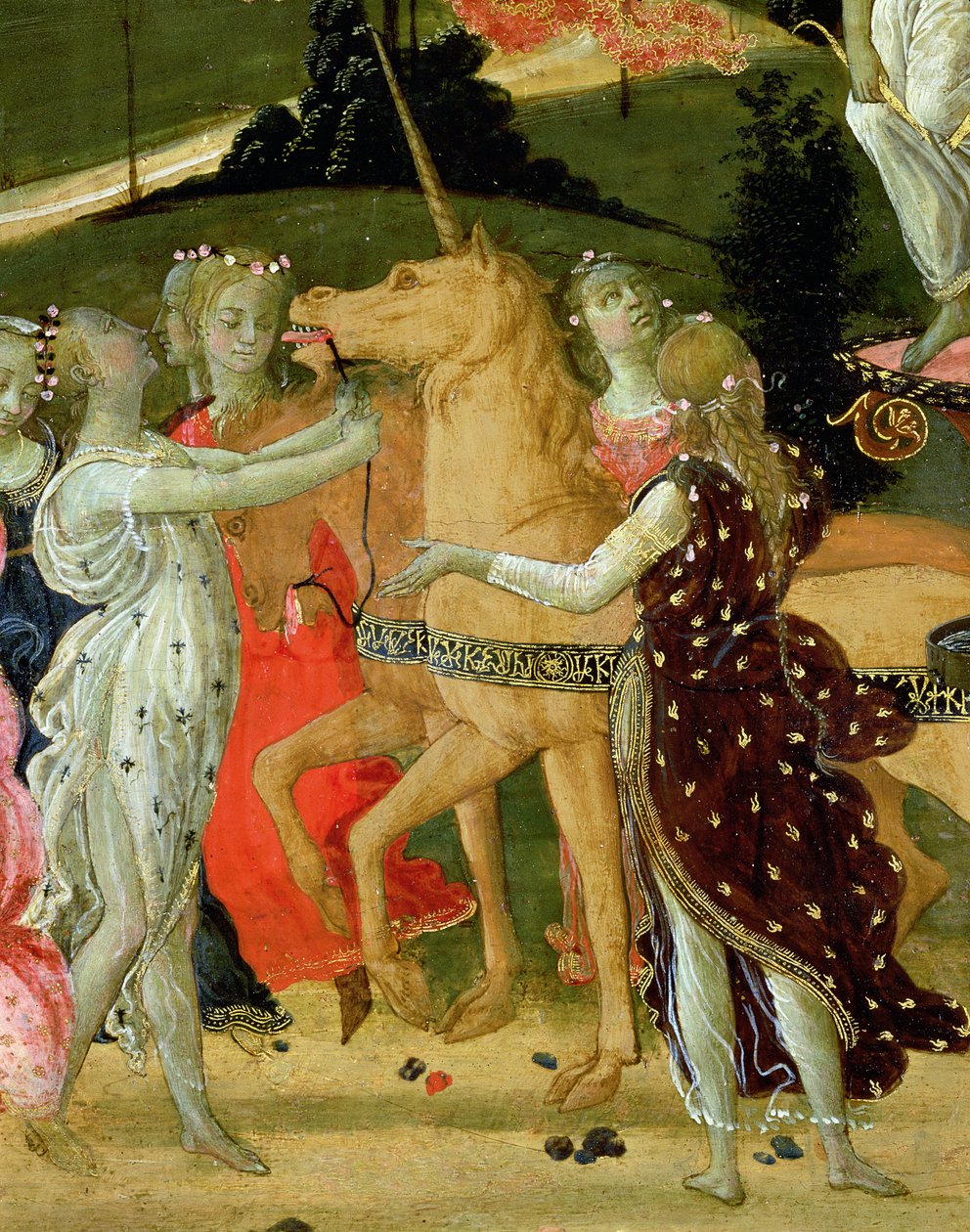 انتصار العفة ، مستوحاة من &39;انتصارات&39; من بترارك (1304-74) (تفاصيل 194158) بواسطة Jacopo del Sellaio