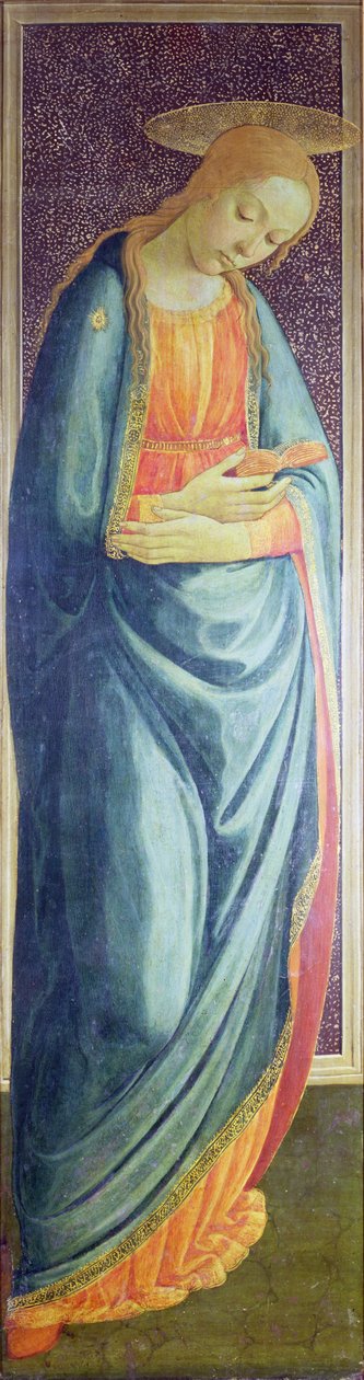 العذراء مريم ، 1473 (الجناح الأيمن من البشارة) (لوحة) بواسطة Jacopo del Sellaio