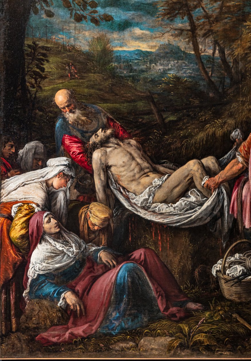 دفن جسد المسيح بالتفصيل بواسطة جاكوبو (1510-92) باسانو