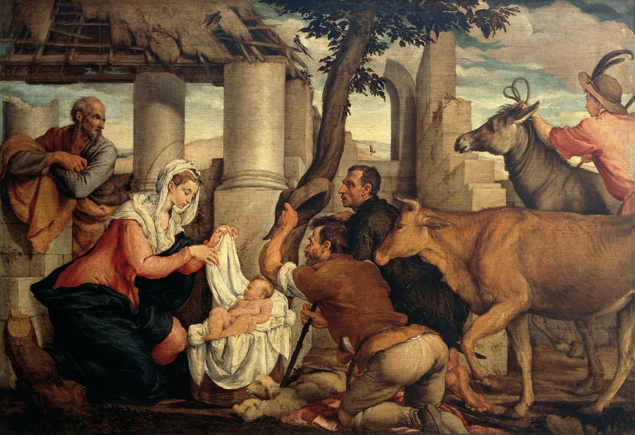 عبادة الرعاة ، لجاكوبو باسانو (حوالي 1510-1592) بواسطة جاكوبو (1510-92) باسانو