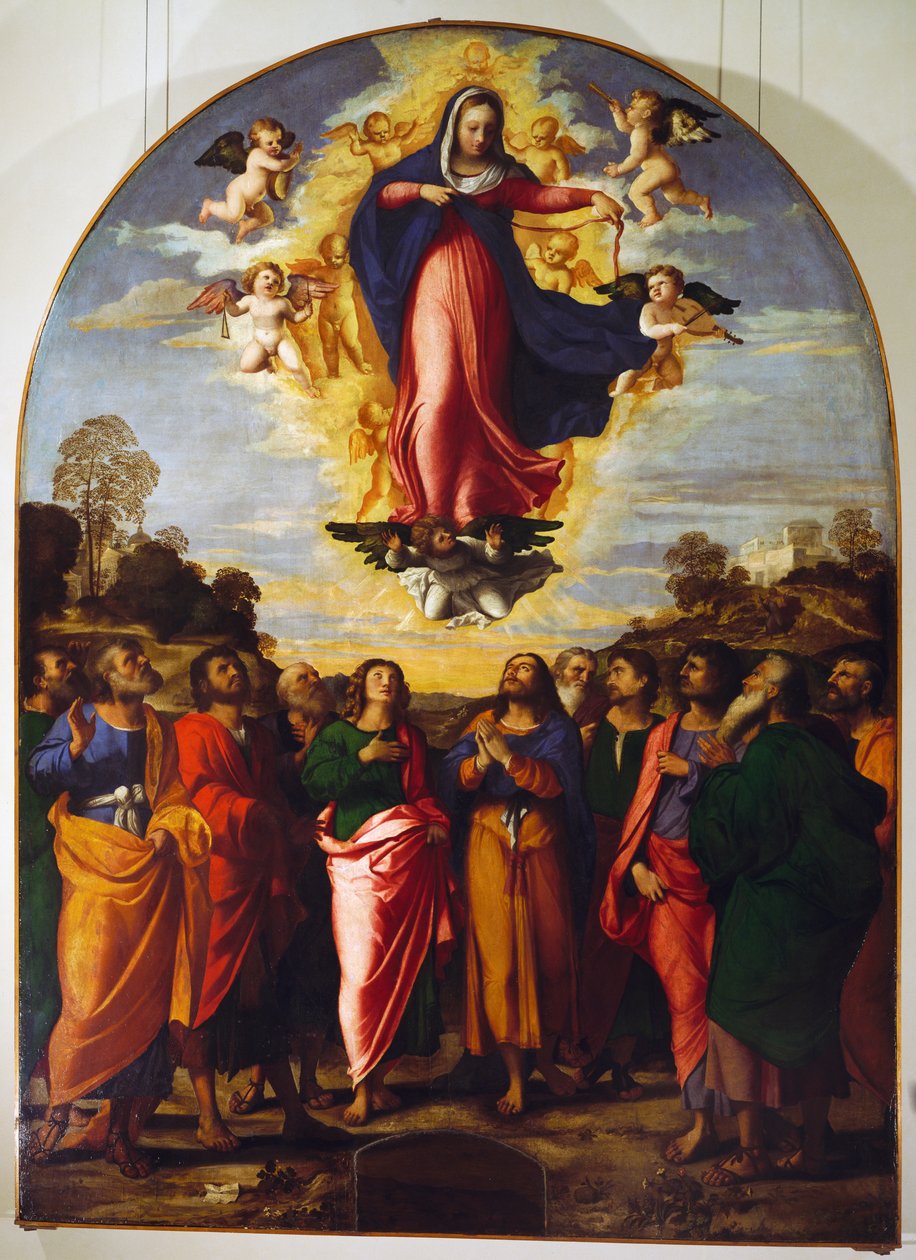 Assumption of Virgin بواسطة جاكوبو (1480-1528) بالما
