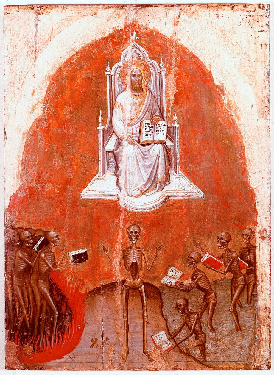 اللوحة اليسرى من Polyptych of Revelation: المسيح مع كتاب الحياة. Detrempe على الخشب لجاكوبيلو ألبيرجنو (1367-1397 تقريبًا) 1360-1390. جاليري ديل أكاديميا ، البندقية بواسطة جاكوبو ألبيرنيو