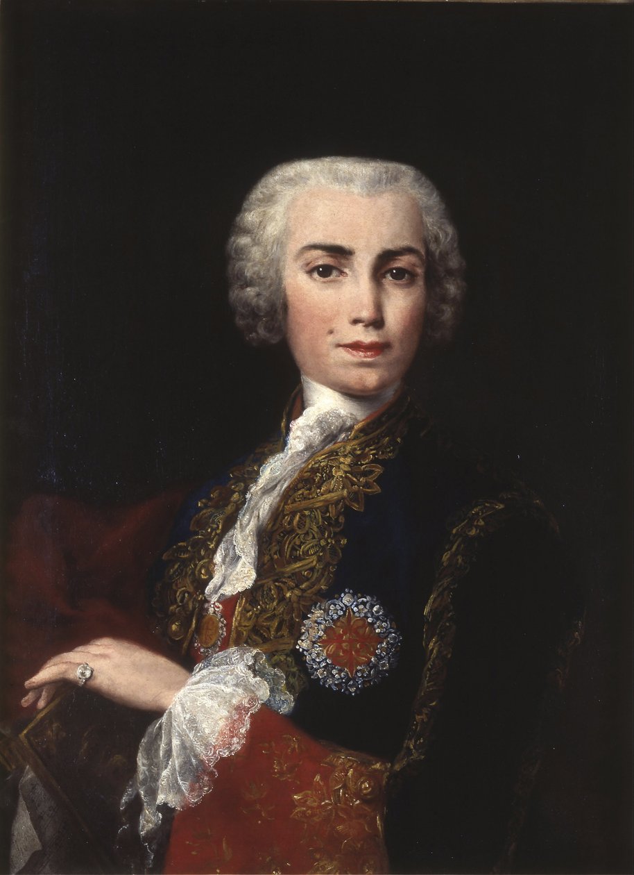 Portrait de Carlo Broschi dit Farinelli، Chanter contralto et soprano، castrat italien (1705-1782) - صورة للمغني Farinelli (Carlo Broschi) (1705-1782) - Amigoni، Jacopo (1675-1752) - 1750 - زيت على قماش - الأكاديمية الملكية للفنون الجميلة في سان إف بواسطة جاكوبو أميجوني