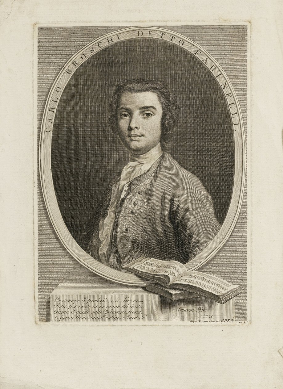 صورة المغني فارينيلي كارلو بروشي 1705-1782 ، 1735 بواسطة جاكوبو أميجوني