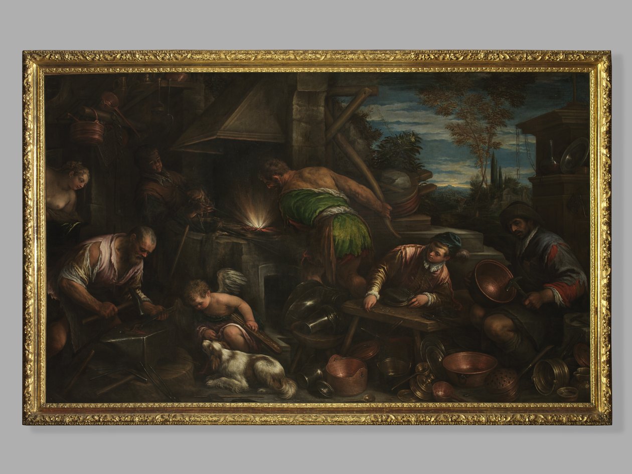 The Forge of Vulcan، c.1580-84 بواسطة جاكوبو باسانو