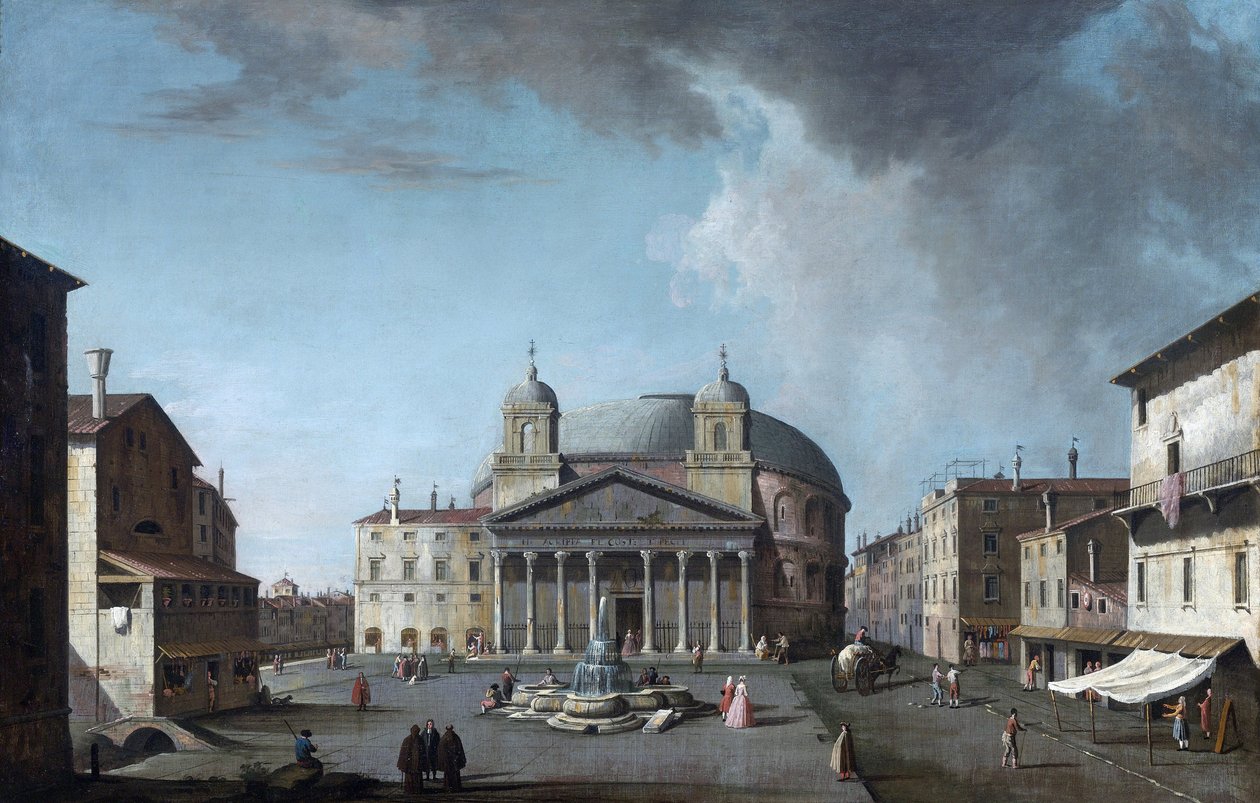 منظر للبانثيون في روما قدمه فابريس ، جاكوبو (1689-1761). زيت على قماش ، مقاس 73x112،4 ، مجموعة خاصة بواسطة جاكوبو فابريس