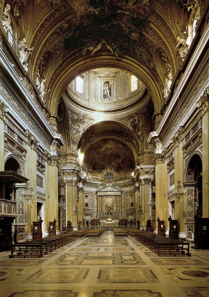 منظر داخلي لـ Chiesa del Gesu ، بني 1568-1575 بواسطة جاكوبو فيجنولا