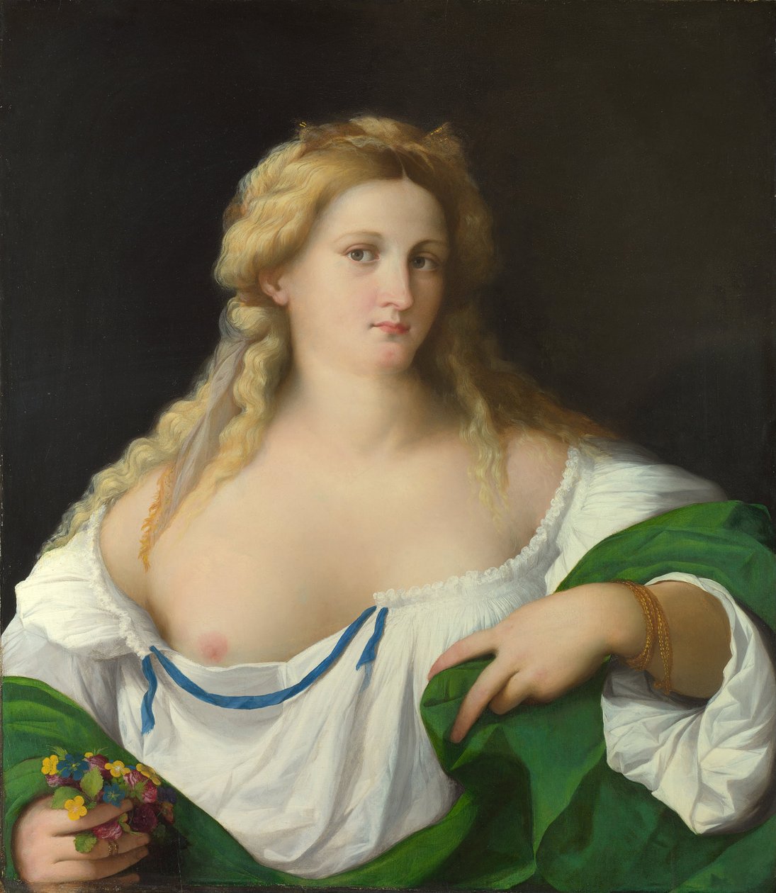 امرأة شقراء ، ج. 1520 بواسطة Jacopo Palma il Vecchio الأكبر
