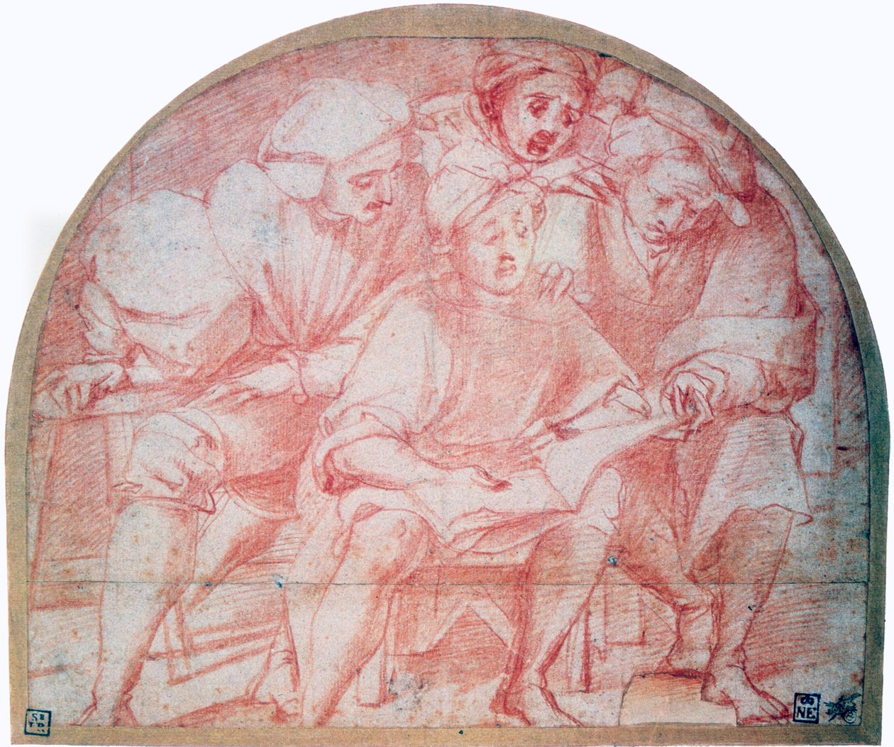 أربعة فلاحين ، c1514-1557 بواسطة جاكوبو بونتورمو