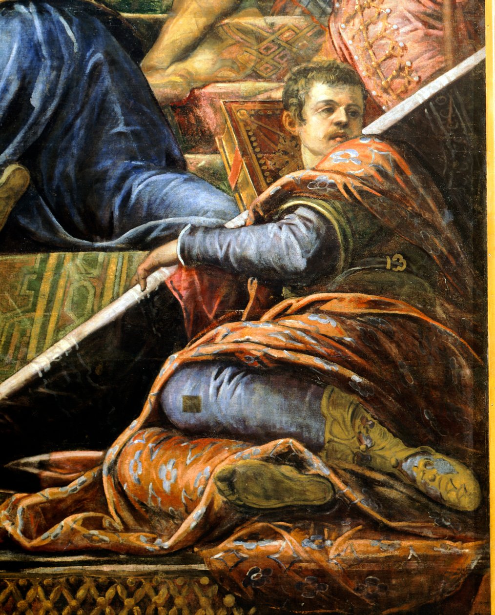 Doge Niccolo da Ponte يتلقى غصن الزيتون من البندقية ، بواسطة Jacopo Robusti المعروف باسم Tintoretto (1518-1594) ، التفاصيل ، Sala del Maggior Consiglio (Hall of Great Council) ، Palazzo Ducale ، البندقية بواسطة جاكوبو روبوستي تينتوريتو