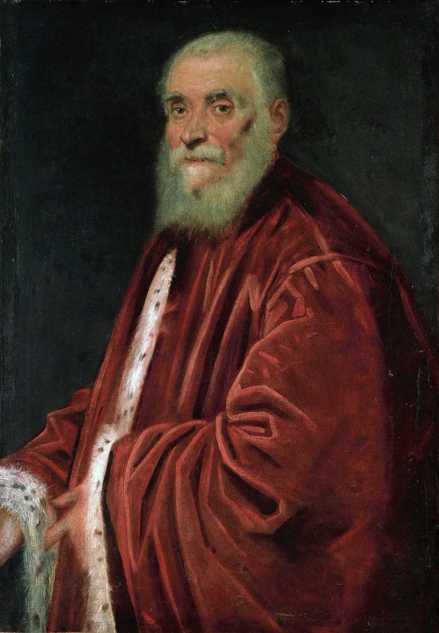 صورة للسيناتور ماركو غريماني (1494-1544) ، بقلم تينتوريتو ، جاكوبو (1518-1594). زيت على قماش ، ج. ١٥٨٠. الأبعاد: ٦٠ × ٩٦ سم. متحف تاريخ الفن ، فيين بواسطة جاكوبو روبوستي تينتوريتو