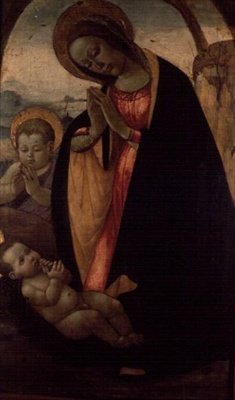 مادونا والطفل مع الرضيع يوحنا المعمدان (لوحة) بواسطة Jacopo del Sellaio