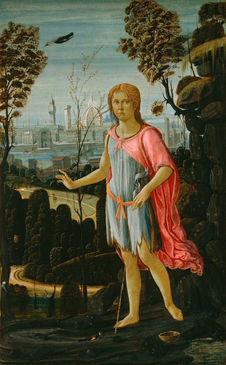 القديس يوحنا المعمدان ، ج. 1480. بواسطة Jacopo del Sellaio