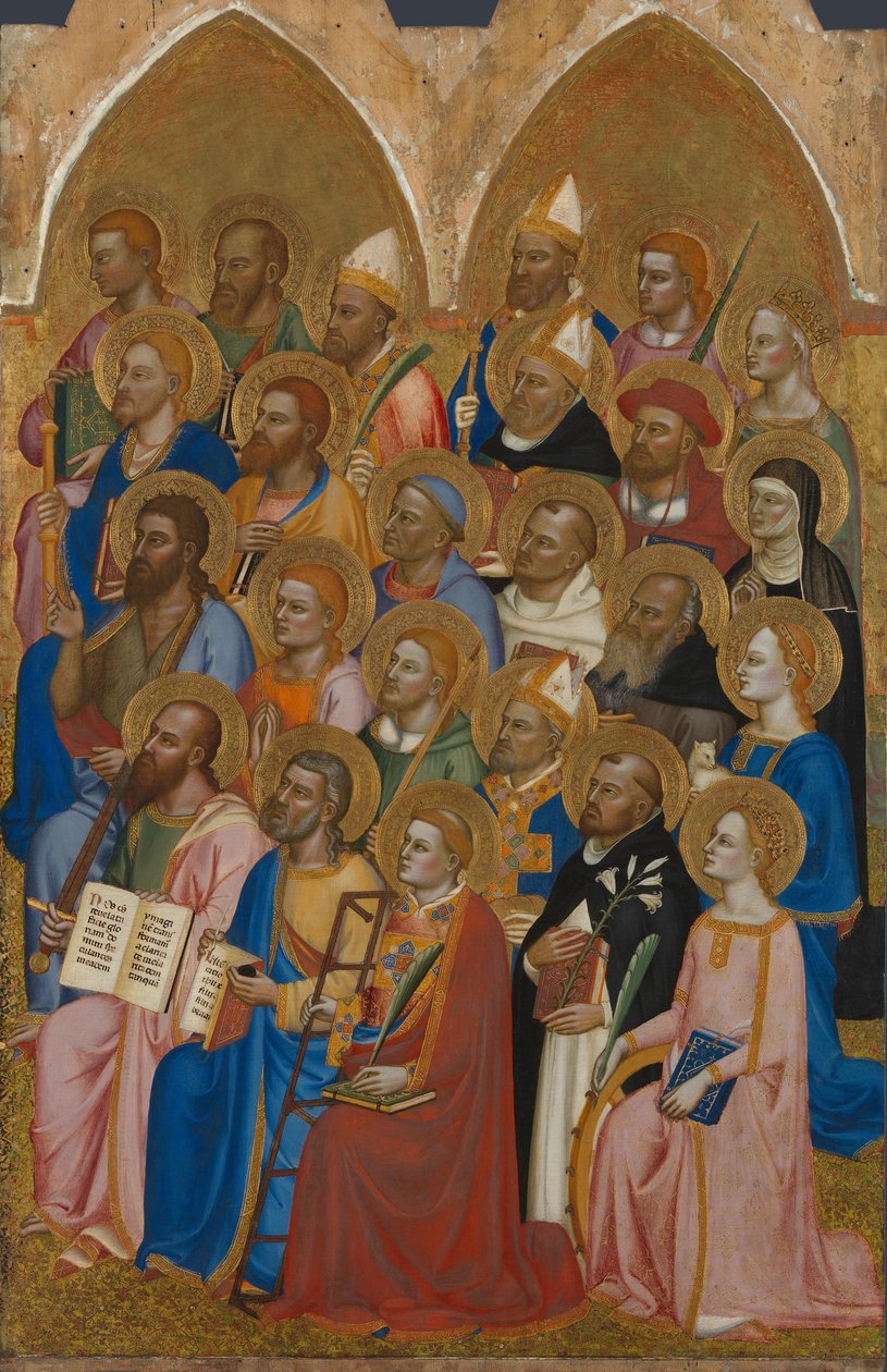 عشق القديسين من San Pier Maggiore Altarpiece ، 1371 بواسطة جاكوبو دي سيوني