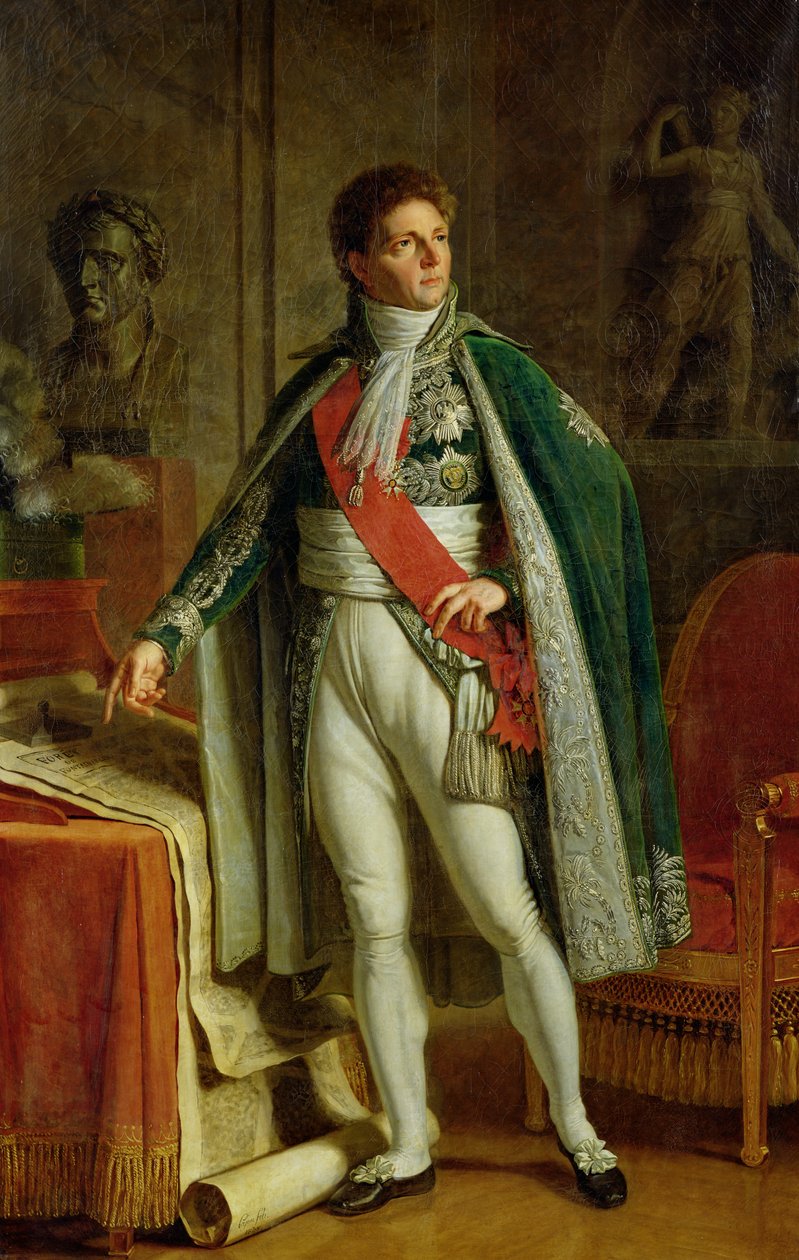 لويس ألكسندر برتييه (1753-1815) يعرض خريطة لغابة فونتينبلو ، 1808 بواسطة جاك أوغسطين كاثرين باجو