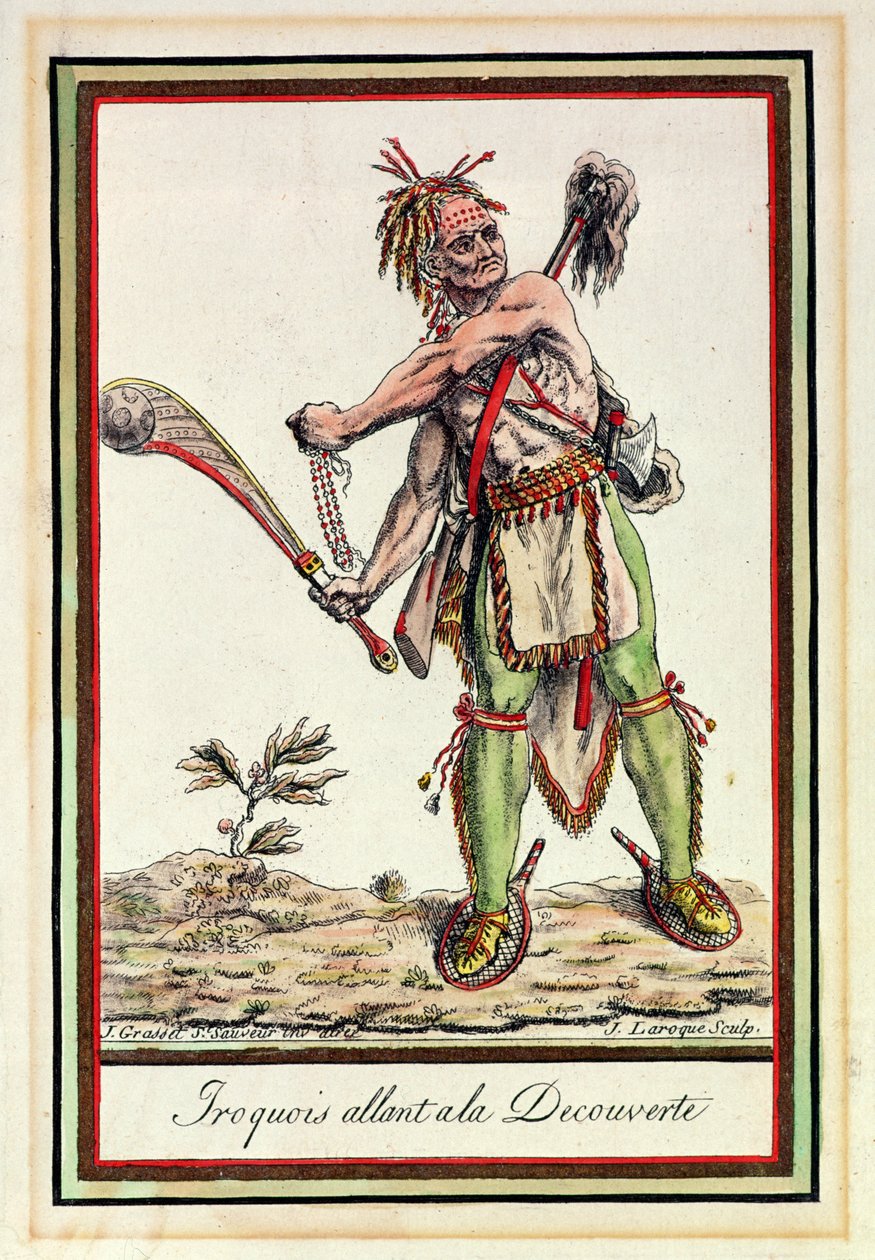 Iroquois انطلق في رحلة استكشافية ، نقشها J. Laroque بواسطة جاك غراسيت دي سانت سوفير