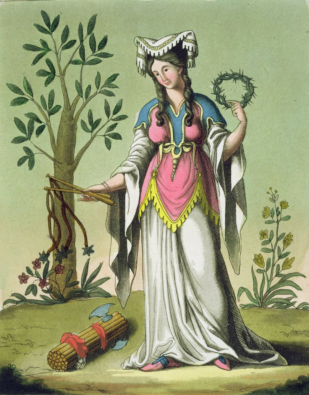 سيبيل دلفي ، رقم 15 من "روما القديمة" ، نقشها لابرس ، تم نشره عام 1796 بواسطة جاك غراسيت دي سانت سوفير