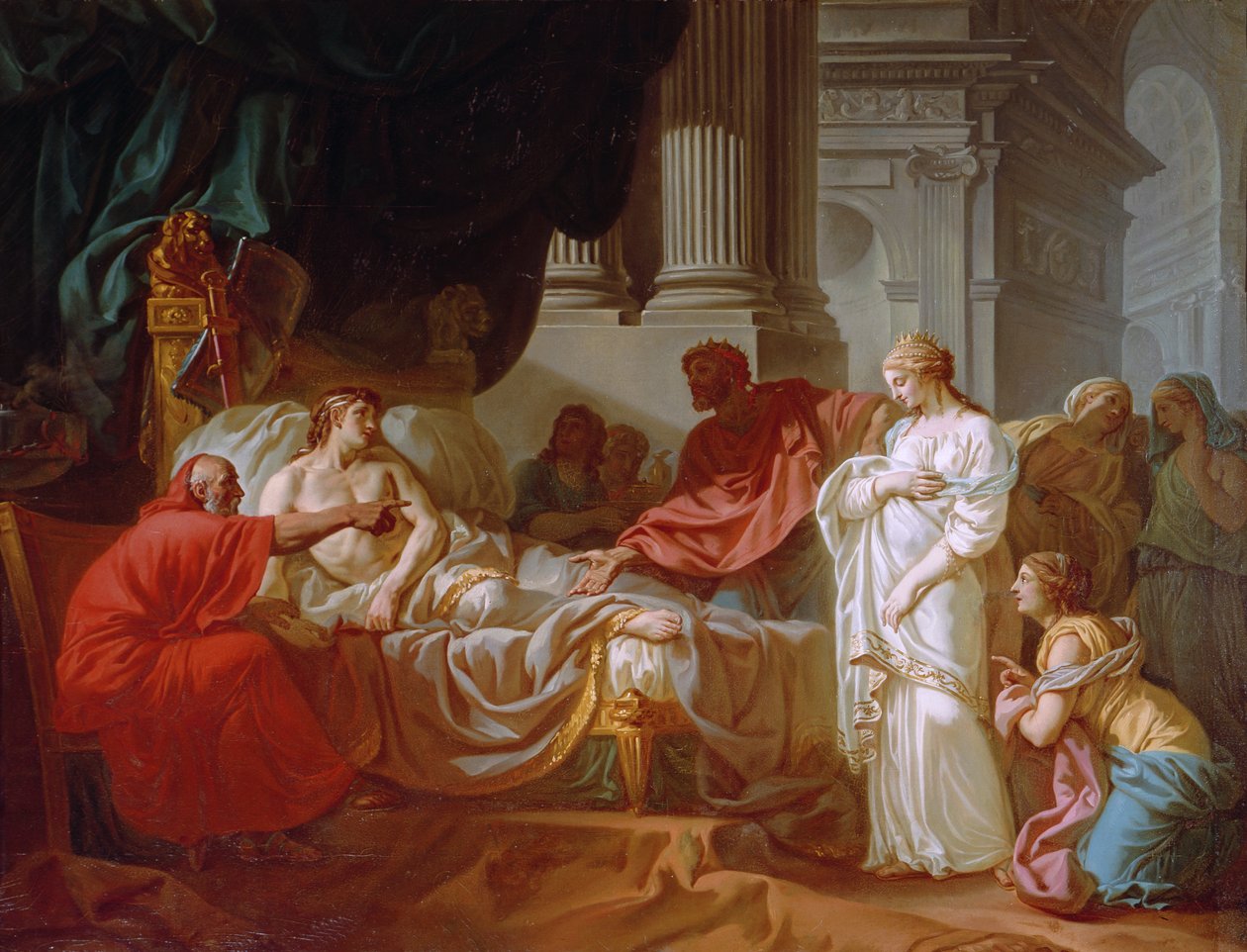 أنطيوخس و ستراتوناتيس ، 1774 بواسطة جاك لويس ديفيد