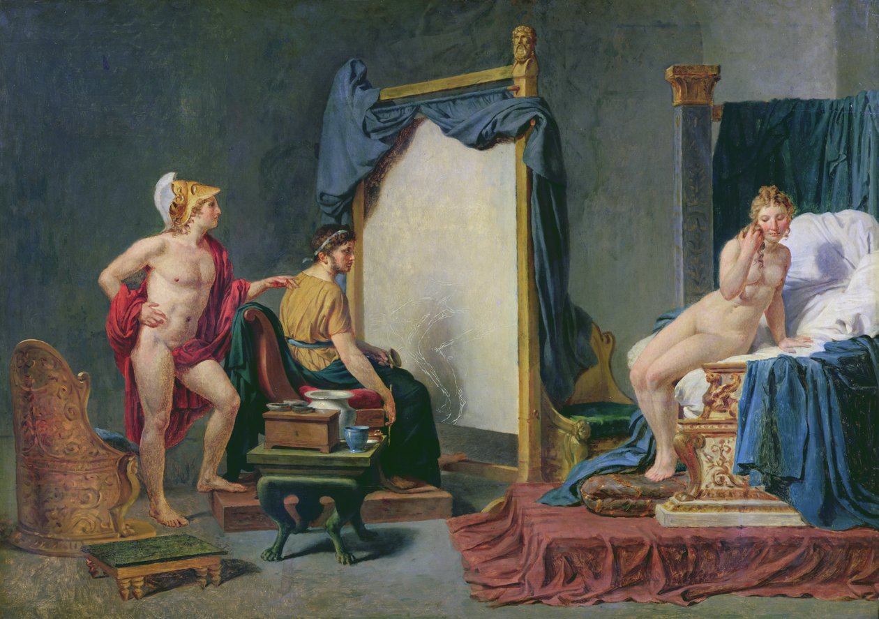 لوحة Apelles Campaspe في حضور الإسكندر الأكبر (356-323 قبل الميلاد) بواسطة جاك لويس ديفيد