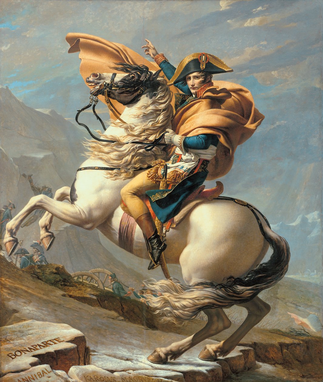 نابليون (1769-1821) عبور جبال الألب في ممر سانت برنارد ، 20 مايو 1800 ، c.1800-01 بواسطة جاك لويس ديفيد