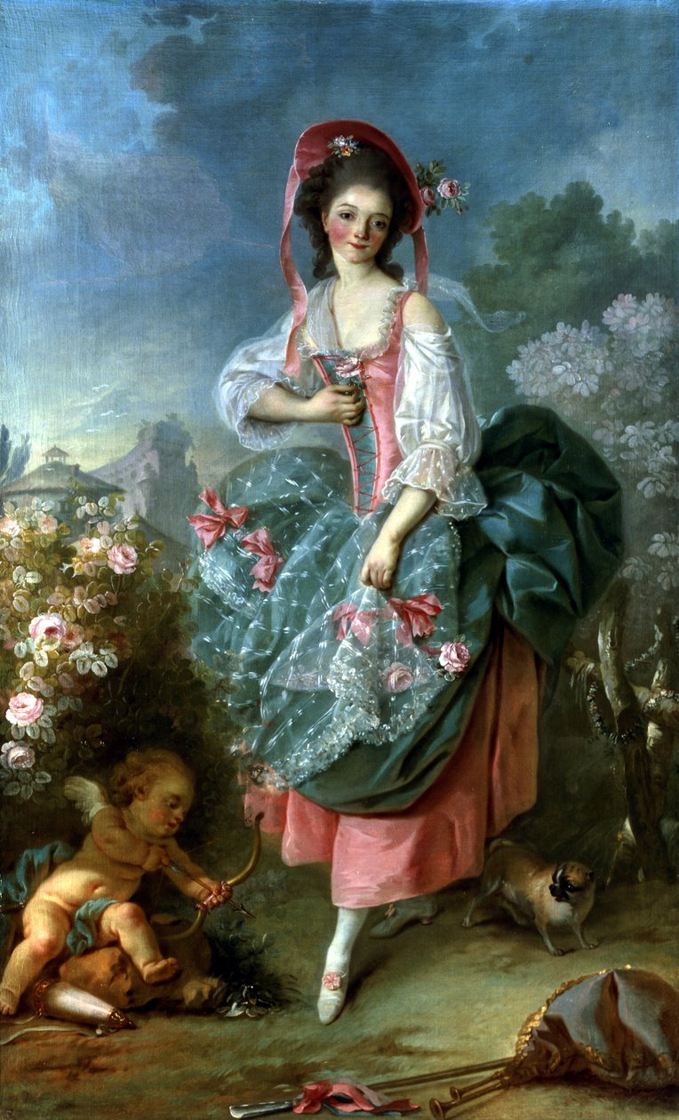 صورة ل Mademoiselle Guimard مثل Terpsichore ، c.1799 بواسطة جاك لويس ديفيد