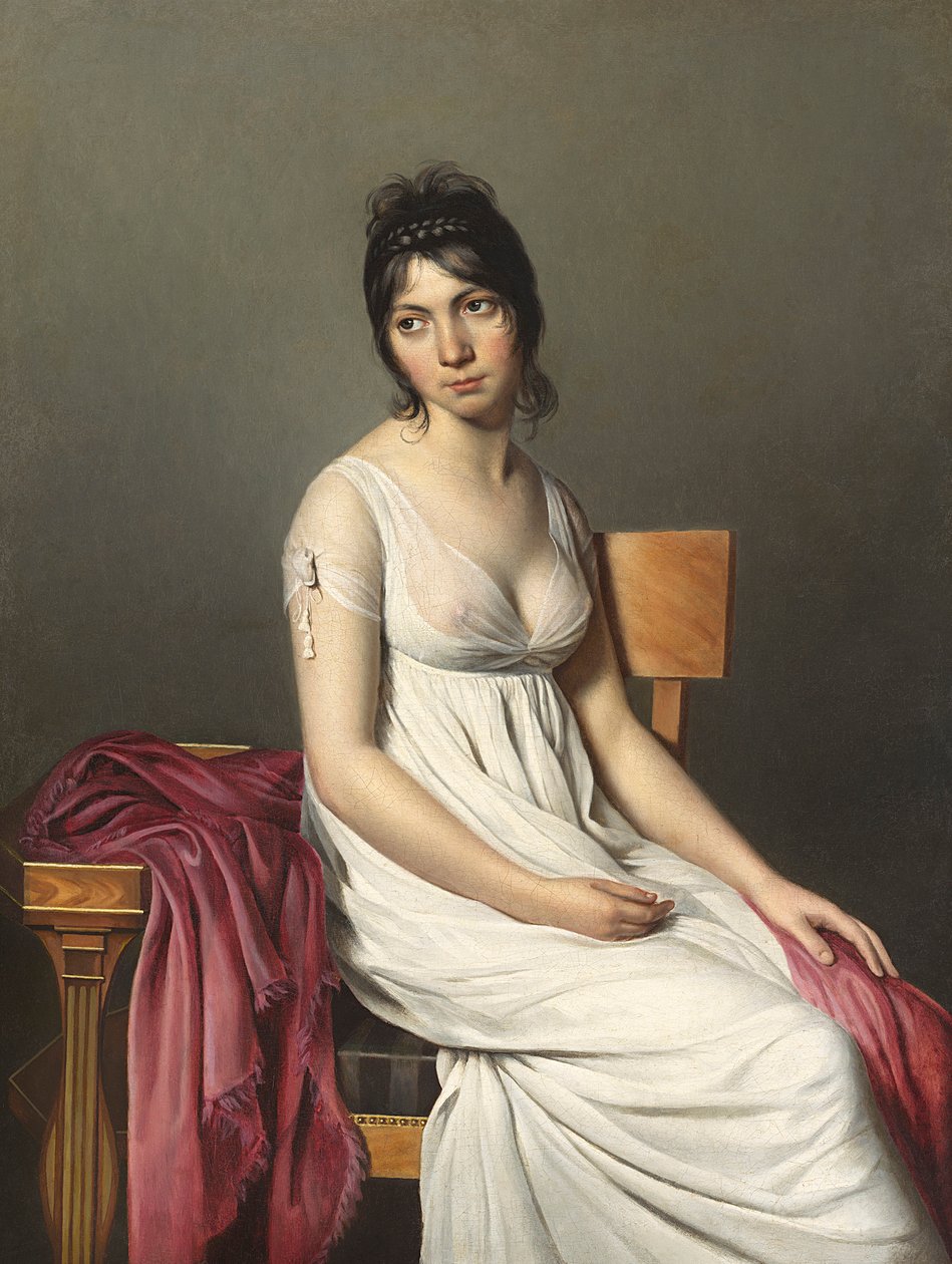 صورة لامرأة شابة باللون الأبيض ، ج. 1798 بواسطة جاك لويس ديفيد